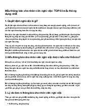 Mẫu thông báo cho nhân viên nghỉ việc: TOP 03 mẫu thông dụng nhất