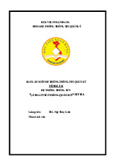 Báo cáo - Hệ thống thông tin Tập đoàn Viễn thông Quân đội Viettel môn Hệ thống thông tin quản lý | Học viện Ngân hàng