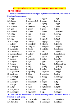 Giải Bài tập Tiếng Anh 7 Unit 12: English speaking countries | Global Success