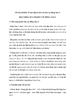 Giải Địa lí 11 Bài 14: Thực hành tìm hiểu hoạt động kinh tế đối ngoại của khu vực Đông Nam Á | Kết nối tri thức
