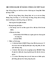 Đề cương môn Lịch sử Đảng | Đại Học Hà Nội
