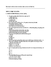 Vật liệu xây dựng I - Phần lý thuyết và bài tập (20 câu) | Đại học Kiến trúc Thành phố Hồ Chí Minh