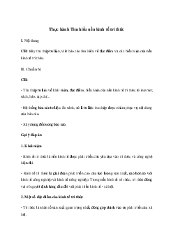 Giải Địa lí 11 Bài 7: Thực hành Tìm hiểu nền kinh tế tri thức | Chân trời sáng tạo