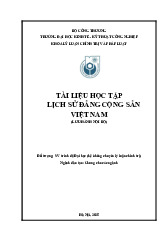 Tài liệu học tập Lịch sử Đảng Cộng sản Việt Nam | Đại học Kinh tế kỹ thuật công nghiệp