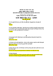 Đề cương trọng tâm ôn thi kết thúc học phần môn Triết học Mac - Lenin | Đại học Văn Lang
