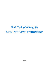 12 Dạng Bài Tập Nguyên Lý Thống Kê - Môn Thống Kê Kinh Doanh