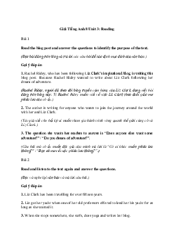 Giải Tiếng Anh 8 Unit 3: Reading | Friends Plus