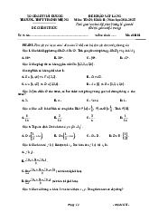 Đề khảo sát lần 2 Toán 11 năm 2024 – 2025 trường THPT Thanh Miện 2 – Hải Dương