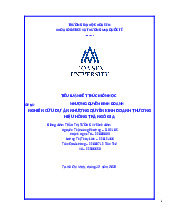 Nghiên cứu dự án nhượng quyền kinh doanh thương hiệu Hồng trà Ngô Gia | Tiểu luận Nhượng quyền kinh doanh