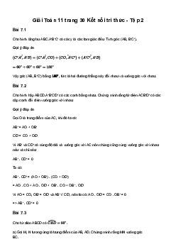 Toán 11 Bài 22: Hai đường thẳng vuông góc - Sách Kết Nối Tri Thức