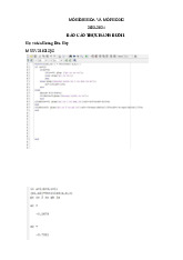 MÔ HÌNH HÓA VÀ MÔ PHỎNG - dfgd. Môn Mô hình hoá và mô phỏng hệ thống điều khiển | Trường Đại học Công nghệ, Đại học Quốc gia Hà Nội.