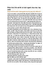 Phân tích Prô-mê-tê và loài người chọn lọc hay nhất