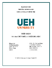 Tiểu luận môn Chủ nghĩa xã hội khoa học  - trường đại học kinh tế- tài chính thành phố Hồ chí minh.