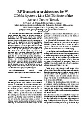 Tài liệu về RF transceiver architectures for W-CDMA systems like UMTS môn Thu phát vô tuyến | Học viện Công Nghệ Bưu Chính Viễn Thông