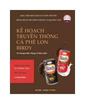 Kế hoạch truyền thông cà phê lon Birdy | Học viện Báo chí và Tuyên truyền