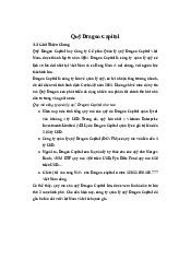 Tài liệu về Quỹ Dragon Capital môn Thị trường chứng khoán