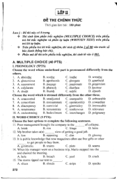 (Đáp án) Kỳ thi Olympic truyền thống 30 tháng 4 lần thứ XXI TP Hồ Chí Minh năm 2015 môn Tiếng Anh 11