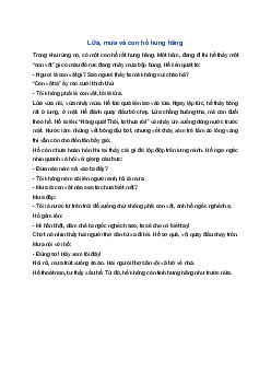 Kể chuyện Lửa, mưa và con hổ hung hăng | Tiếng việt 1 Kết nối tri thức