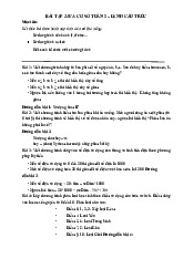 Bài tập java cơ sở tuần 2 – lệnh cấu trúc môn Công nghệ thông tin | Trường đại học kinh doanh và công nghệ Hà Nội