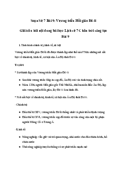 Giải Lịch sử 7 Bài 9: Vương triều Hồi giáo Đê-li | Chân trời sáng tạo