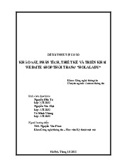 Khảo Sát và Thiết Kế Website Thời Trang Online "HOLALADY" | Môn Thiết kế và xây dựng website - Trường Cao đẳng Công Nghệ Bách Khoa Hà Nội