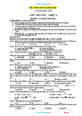 Đề cương ôn tập Hk1 môn Hóa học 11