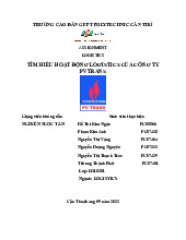 Tìm Hiểu Hoạt Động Logistics Của Công Ty PVTRANS | Môn Logistics - Trường Cao đẳng Thực hành FPT