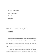 TOPIC: Causes and Solutions of Air pollution | Đại học Tây Đô