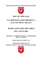 Báo cáo Tiểu luận: Xác định Hàm lượng Protein và Glucose trong Trà Dâu | Môn Vi sinh vật học | Đại học Văn Lang