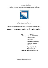 TÌM HIỂU VÀ PHÂN TÍCH BÁO CÁO TÀI CHÍNH CỦA CÔNG TY CỔ PHẦN TẬP ĐOÀN HÒA PHÁT