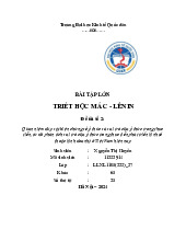 Quan niệm duy vật biện chứng về ý thức và vai trò của ý thức trong thực tiễn | Môn Triết học Mác - Lênin - Đại học Kinh Tế Quốc Dân