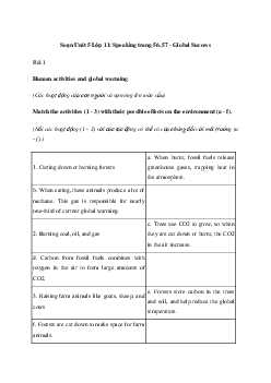Giải Tiếng Anh 11 Unit 5: Speaking