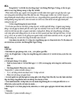 Tập hợp ngân hàng đề của Ai đã đặt tên cho dòng sông | Đại học Sư Phạm Hà Nội