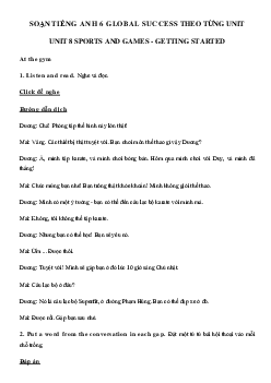 Tiếng Anh lớp 6 unit 8 Getting started