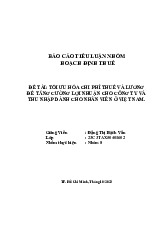 BÁO CÁO TIỂU LUẬN NHÓM HOẠCH ĐỊNH THUẾ | Đại học Kinh tế Kỹ thuật Công nghiệp