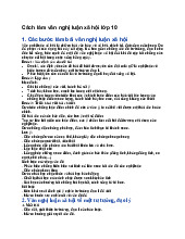 Cách làm văn nghị luận xã hội lớp 10