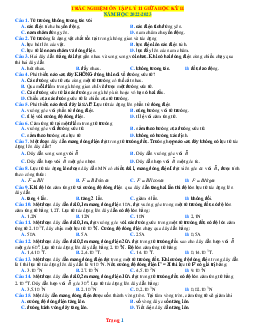 Trắc nghiệm ôn tập Lý 11 giữa HK2 năm học 2022-2023 (có đáp án)