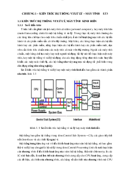 Nội dung bài giảng môn Thiết bị ngoại vi và ghép nối nội dung chương 1: Kiến trúc hệ thống vi xử lý