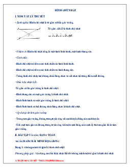 Chuyên đề hình chữ nhật