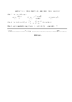 Đề kiểm tra Vi tích phân A1
