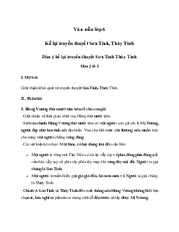 Văn mẫu lớp 6: Kể lại truyền thuyết Sơn Tinh, Thủy Tinh bằng lời văn của em - Chân Trời Sáng Tạo