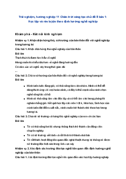 Trải nghiệm, hướng nghiệp 11 Chân trời sáng tạo chủ đề 8 bản 1: Học tập và rèn luyện theo định hướng nghề nghiệp