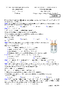 Đề thi thử tốt nghiệp THPT Quốc gia lần 1 năm học  2024- 2025 môn Hóa học   - Sở GD& ĐT Bắc Giang