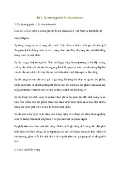 Giải Công nghệ 11 Bài 2: Xu hướng phát triển của chăn nuôi | Cánh diều