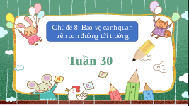 Giáo án điện tử Hoạt Động Trải Nghiệm 1 Chủ Đề 8 Tuần 30 Kết nối tri thức: Bảo vệ cảnh quan trên con đường tới trường