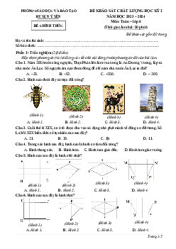 Đề học kỳ 1 Toán 6 năm 2023 – 2024 phòng GD&ĐT Ý Yên – Nam Định