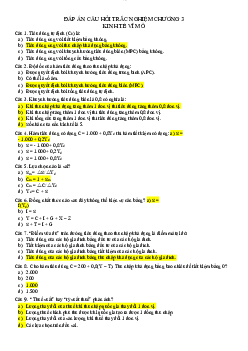 Trắc nghiệm chương 3 có đáp án