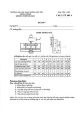 BÀI TIỂU LUẬN KHOA CƠ KHÍ: THIẾT KẾ MÁY CHI TIẾT MÁY DÈ SÓ V HQ. Môn Chi tiết máy (GTVT) | Trường Đại học Giao thông Vận tải.
