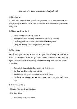 Thảo luận nhóm về một vấn đề | Soạn văn 7 Cánh diều