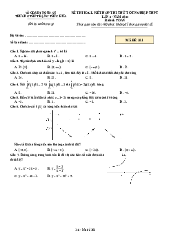 Đề thi thử Toán tốt nghiệp THPT 2024 lần 2 trường THPT Đặng Thúc Hứa – Nghệ An
